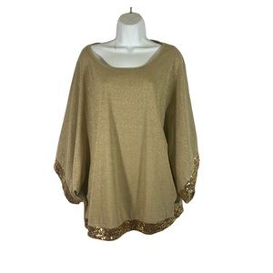 Venus Gold Oversized Cape Poncho Size XL